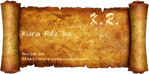 Kura Réka névjegykártya